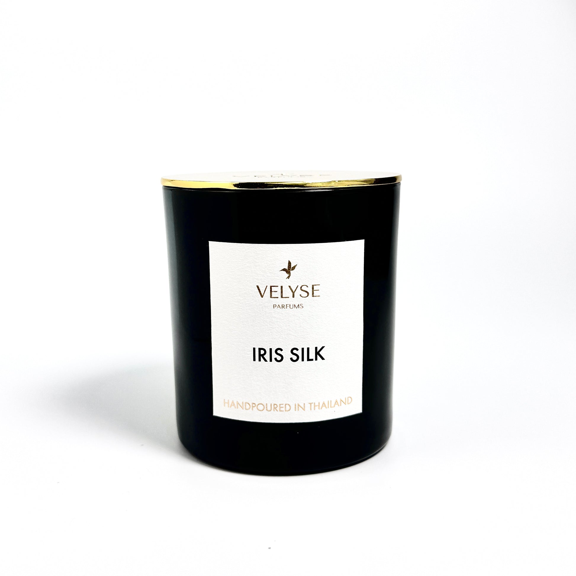 Iris Silk luxury wooden wick candle