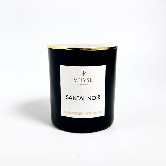 Santal Noir luxury wooden wick candle